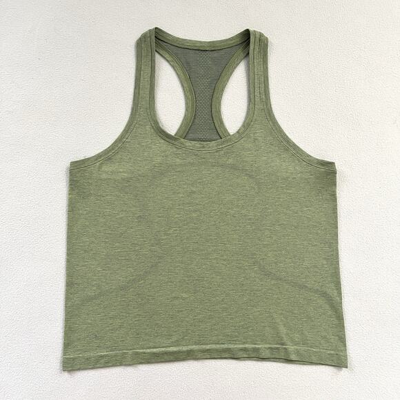 Lululemon Asphalt Grey Lemon Vibe Green Swiftly Tech Racerback Tank 2.0 Race 10 - Picture 1 of 6